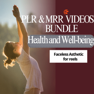 MRR Health and Well-being Videos Bundle, Faceless Marketing Instagram Reels PLR Video