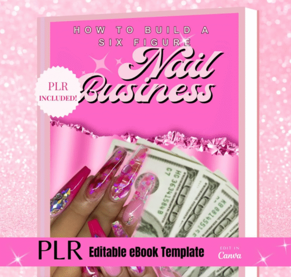 PLR eBook - Nail Business, Canva eBook Template, DFY