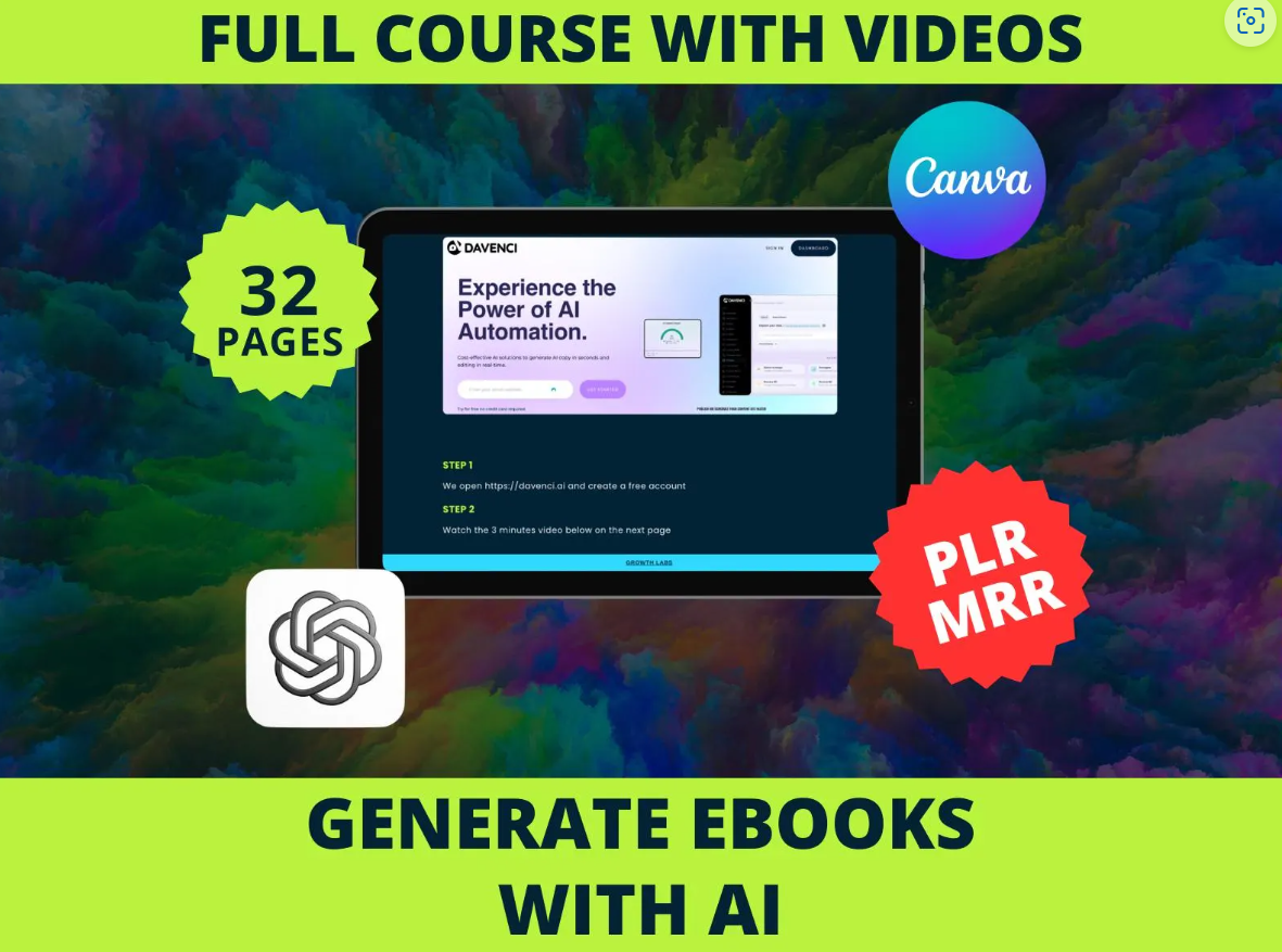 New Generate a complete eBook with AI