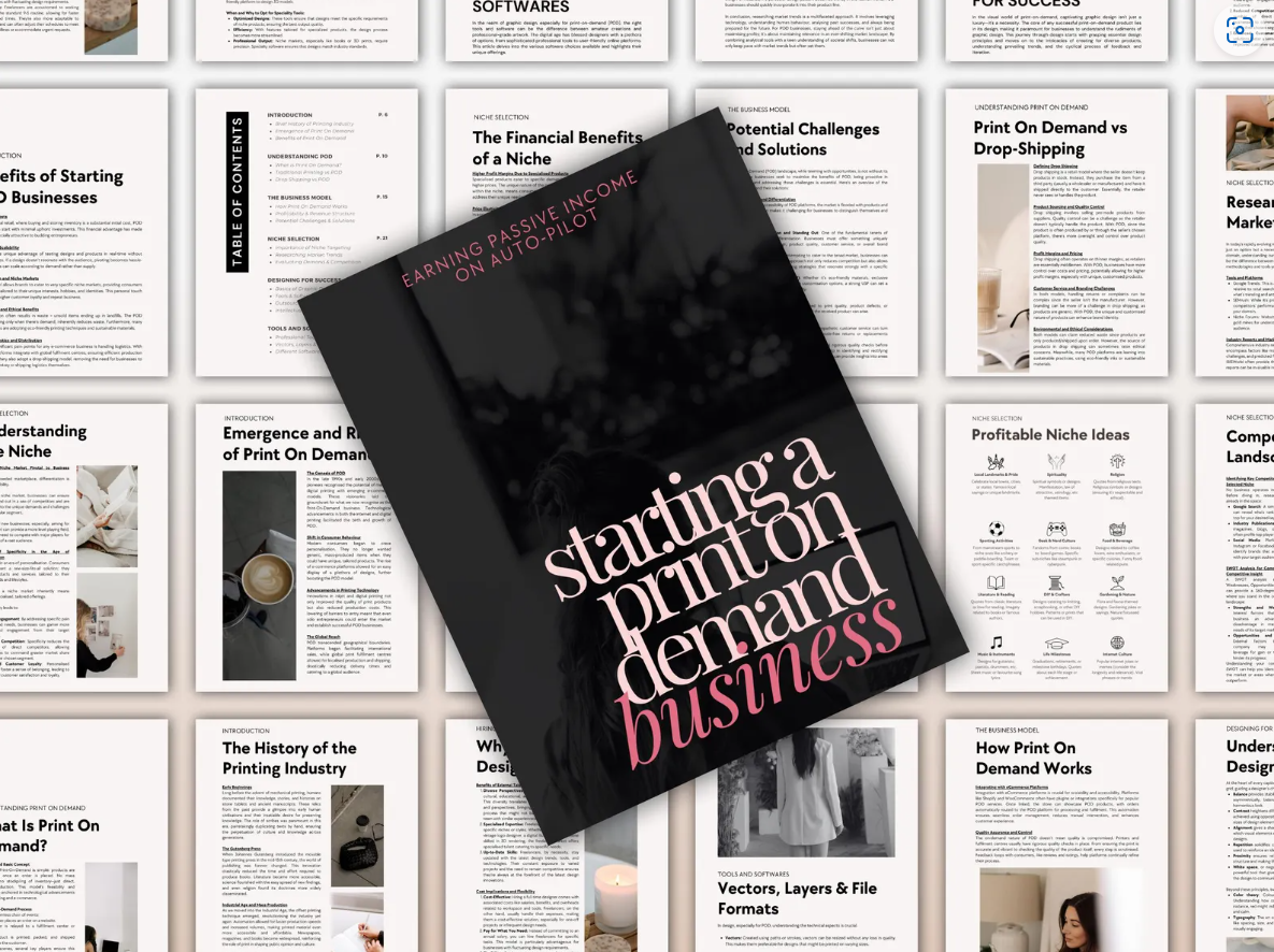 Print On Demand Business Guide | DFY POD eBook
