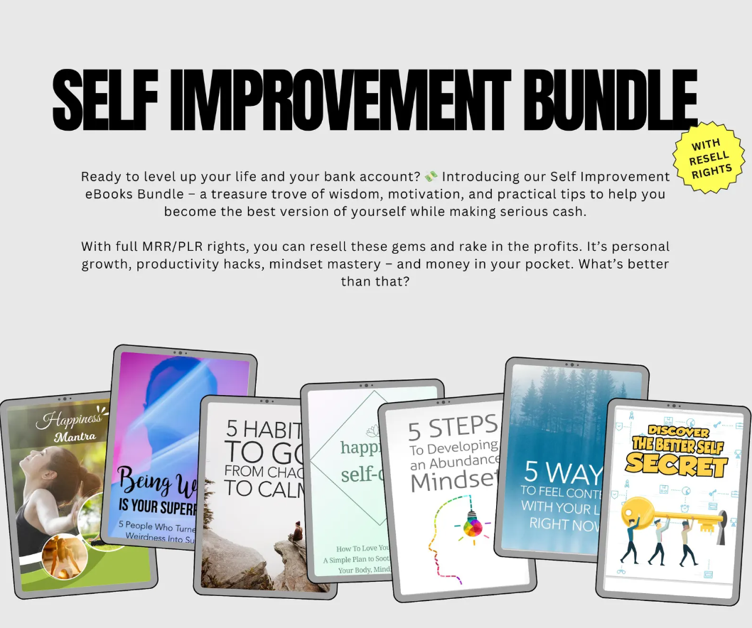 EBOOKS Self Improvement Bundle/750 Digital Books With Resell Rights - Image 2
