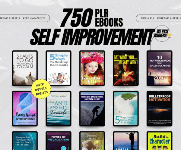 EBOOKS Self Improvement Bundle/750 Digital Books With Resell Rights