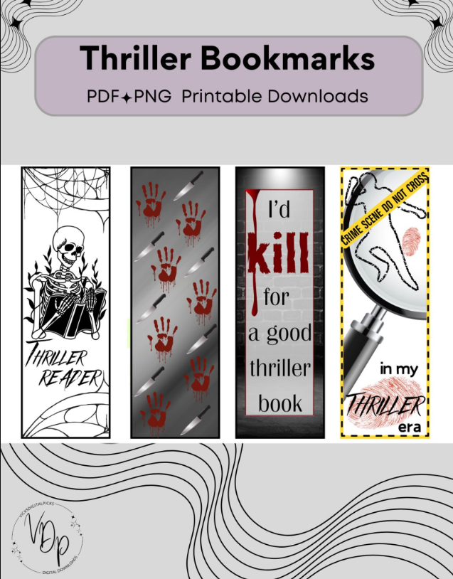 Thriller, Psychological Thriller Bookmark